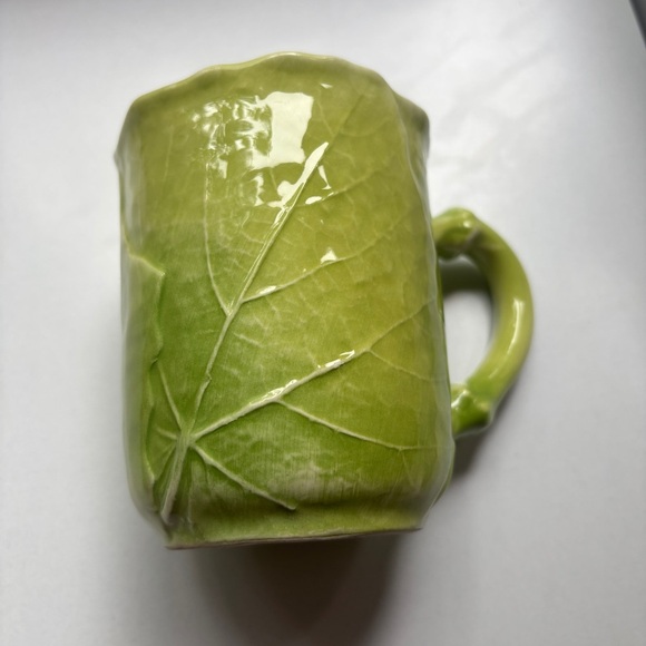 Vietri Set of 4 Green Cabbage Mugs‎ Vintage Made in Italy Hard to Find 9713 - Picture 12 of 13